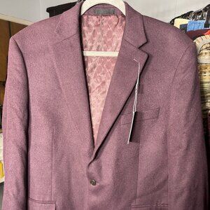 NWT Michael Kors Burgundy Wool/Silk/Cashmere Blazer Jacket SZ 44 Reg